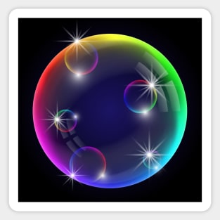 Colorful soap bubble. Sticker